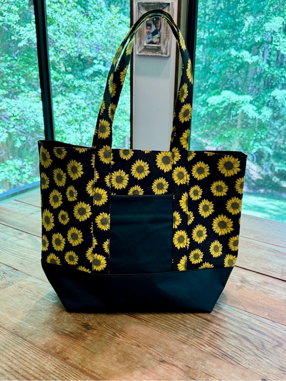 OOAK Handmade Tote Sunflower Bag 
NOW WITH INSIDE POCKETS!